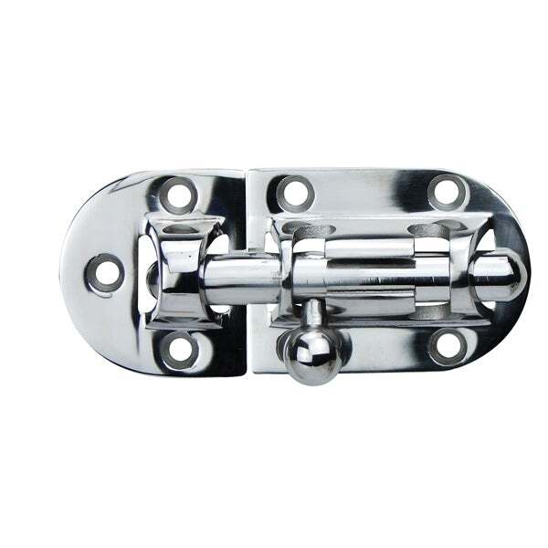 Barrel Bolt - Anti-Rattle With 90 Degree Striker Plate Stainless Steel