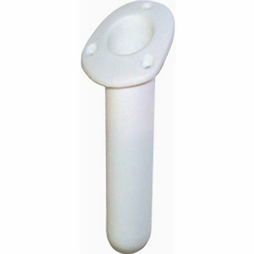 Oval Top 30Degree White Plastic Rod Holder