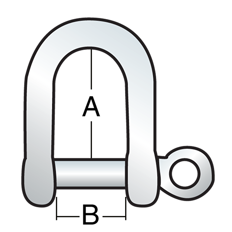 8mm "D" Shackle