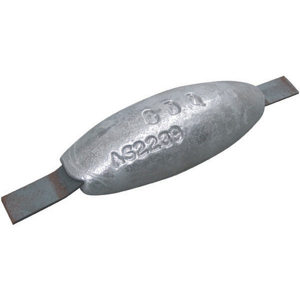 Sam Allen - Anodes - Aluminium Tear Drop Block With Steel Strap