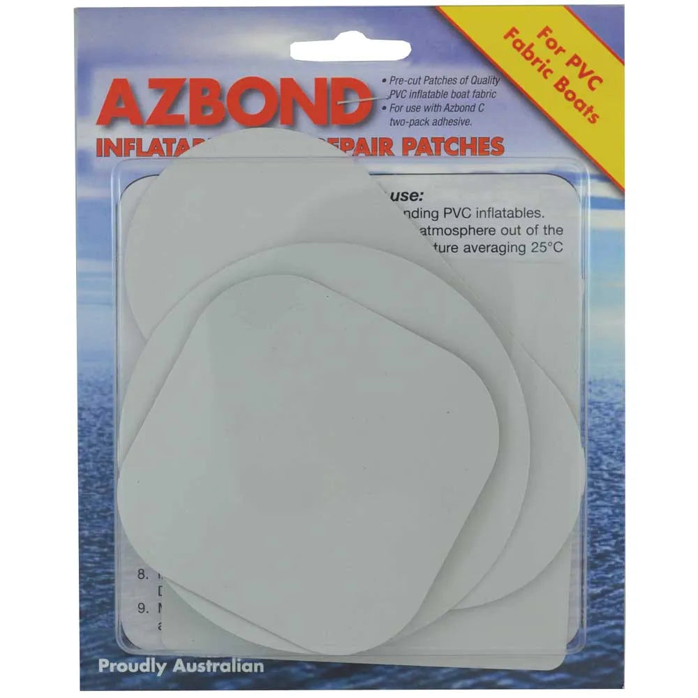 Azbond Inflatable Boat PVC Repair Patches Light Grey
