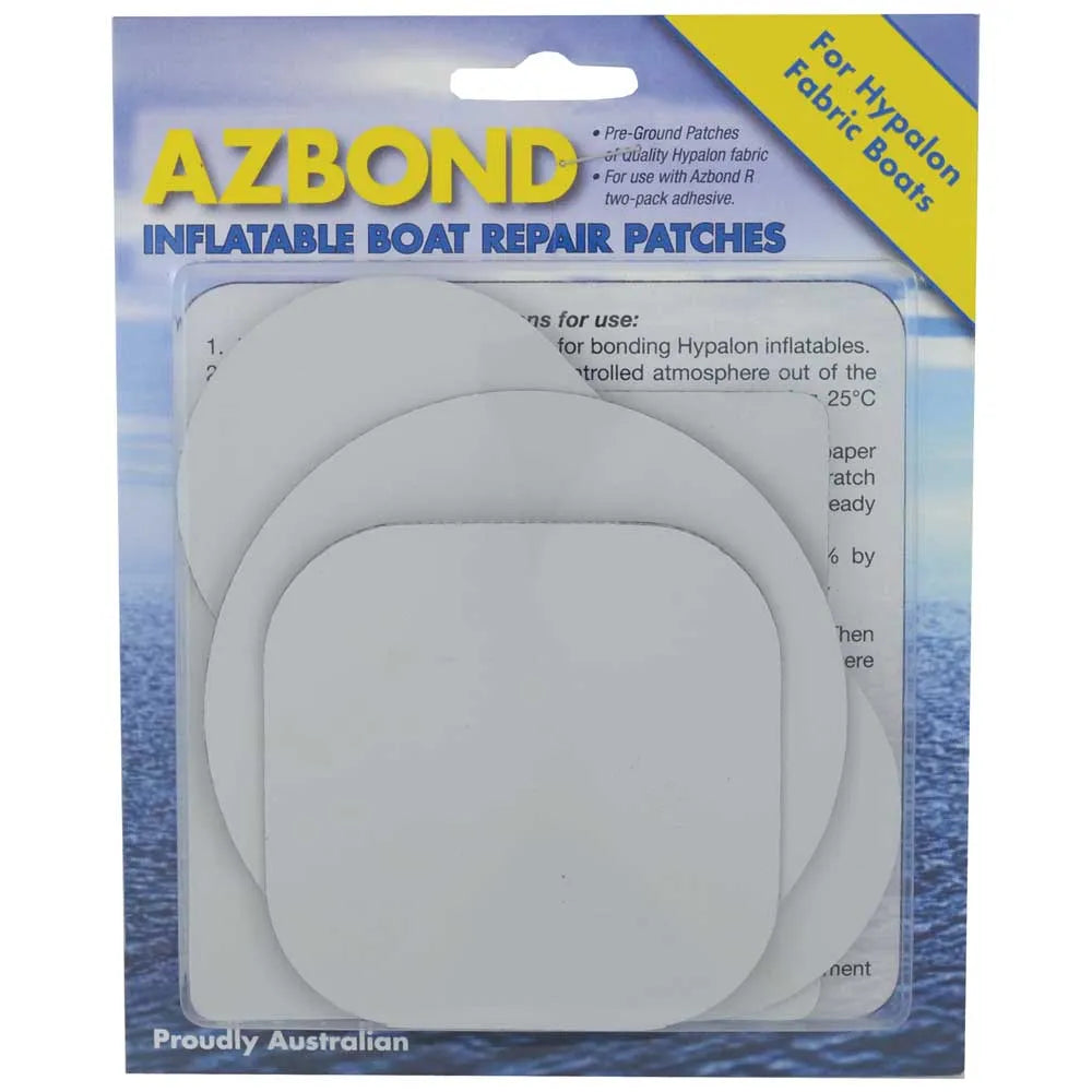 Azbond Inflatable Boat Hypalon Repair Patches Arctic Grey