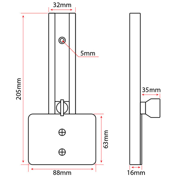 Sam Allen - Relaxn Transducer Bracket - Adjustable