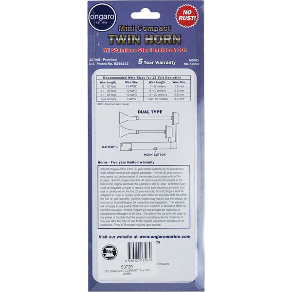 Ongaro - Horns - Flush Mount - Stainless Steel