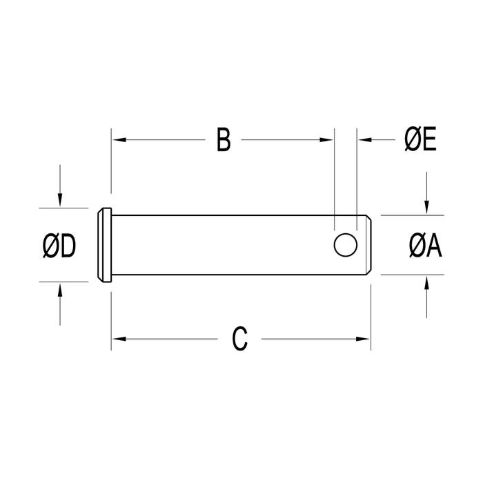 Cevis Pin 1/2 x 1