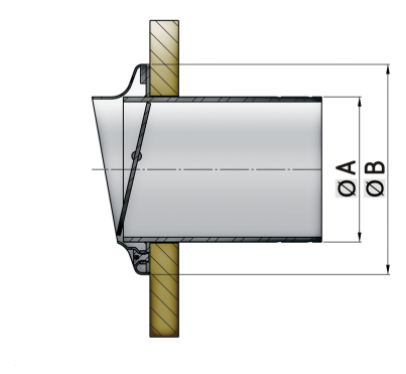 Vetus Rubber Transom Exhaust Connection