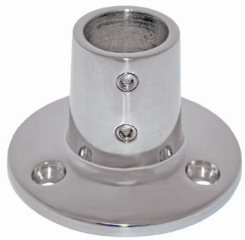 Upright Tube Base Stainless Steel 25mm 90 Degree