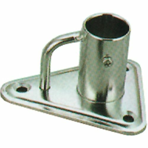 Stainless 6deg Stanchion Triangular Base