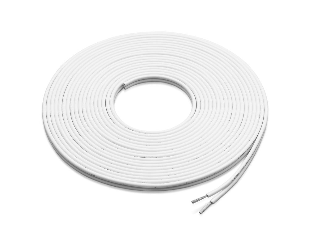 500ft Spool of White 16 AWG, Parallel Conductor Speaker Cable