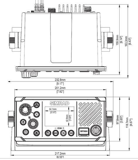 B&G V60 VHF Radio