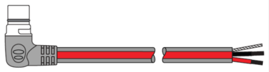 Stng Right Angle Power To Bare Wires Cable (2M)