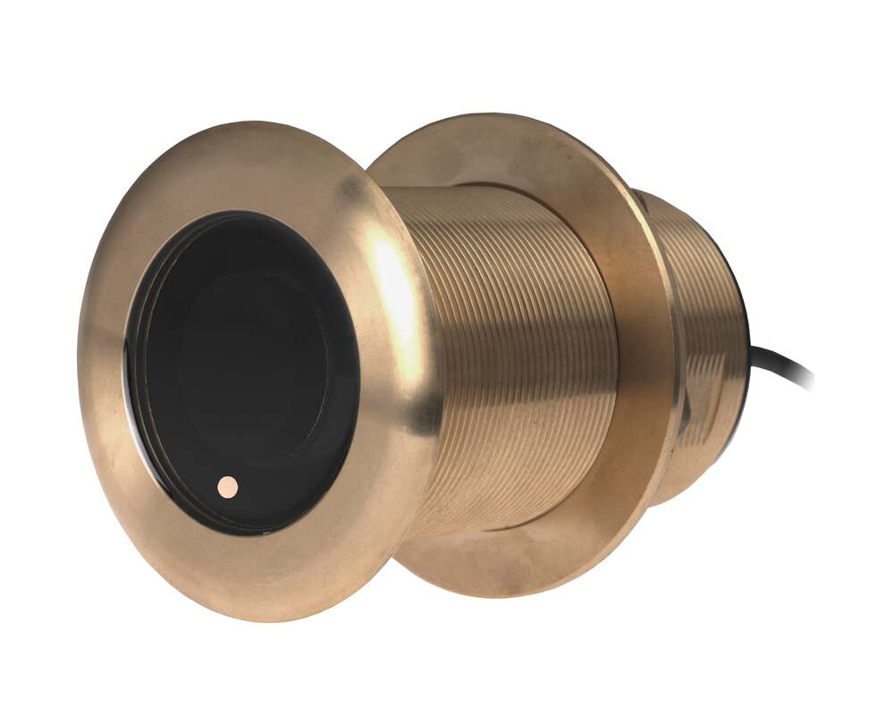 B75 Bronze Low Profile D/T Through Hull Transducer 0° Angle