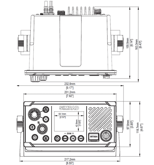 B&G V60-B: Fixed-mount DSC VHF Radio with AIS