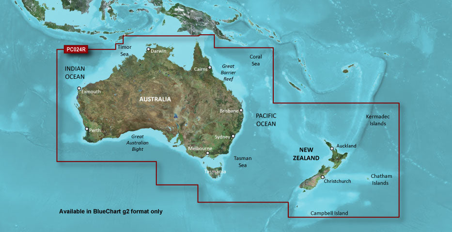 BlueChart g3 Australia and New Zealand Coastal Charts