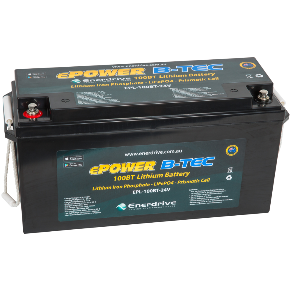 ePower B-Tec 24V 100Ah Lithium Battery