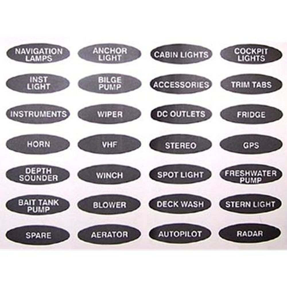 'AAA' Splashproof Spare Label Set