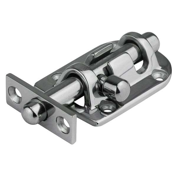Barrel Bolt - Anti-Rattle With 90 Degree Striker Plate Stainless Steel