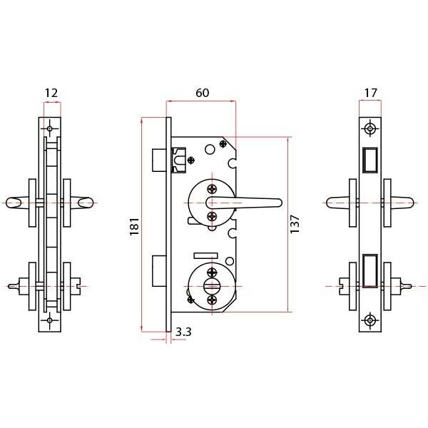 Door Lock - Stainless Steel