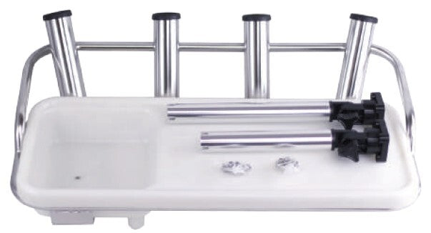Stainless Steel Bait Board With Rod Holders