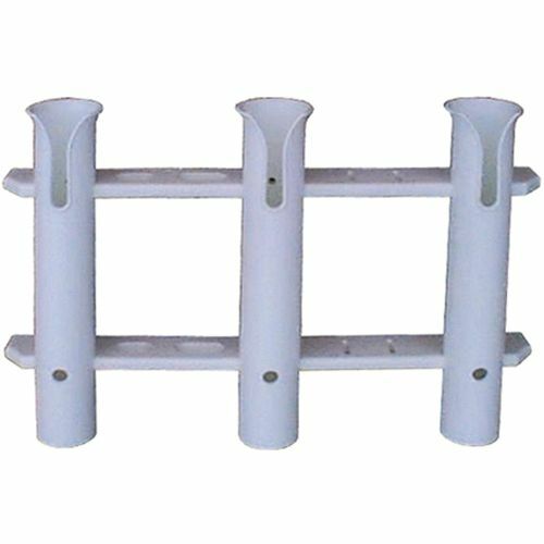 White 3 Rod Holder Rack