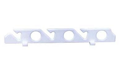 White Plastic 6 Rod Rack