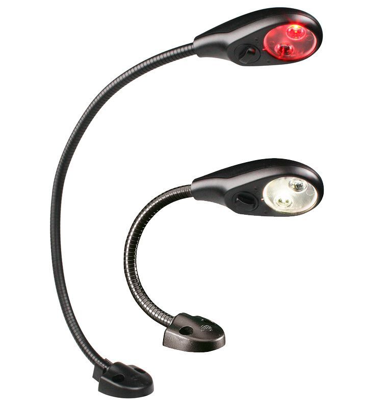 Flexi Red/White Chart Reading Light 400mm Shaft
