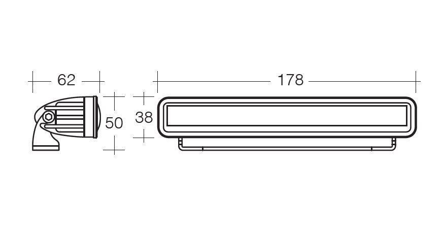 9-32 V 7" Navigata LED Marine Single Row Bar 3000 Lumens
