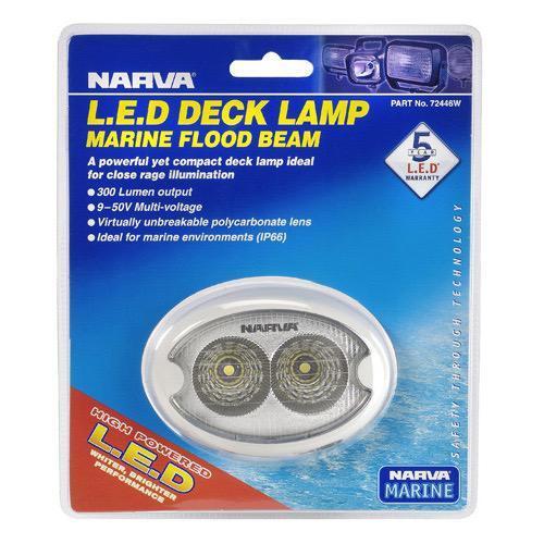 9-64V L.E.D Work Lamp Flood Beam - 900 Lumens (White)
