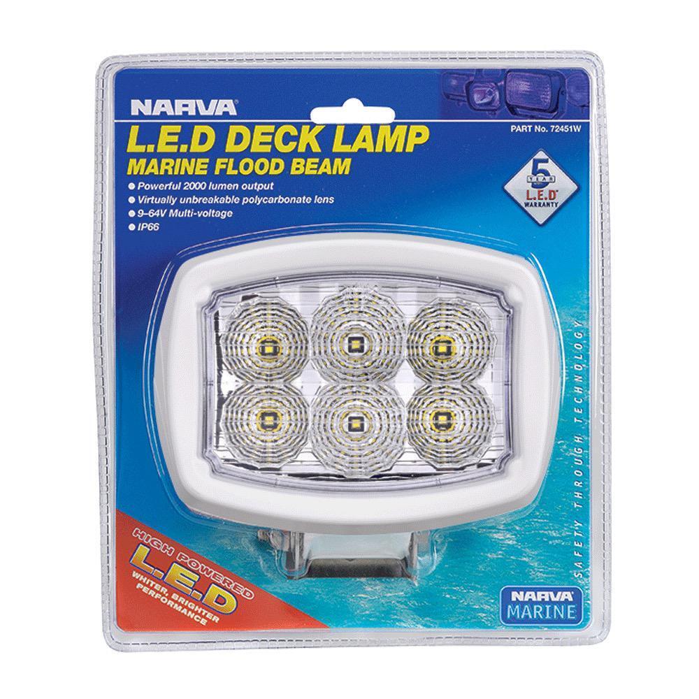 9-64V L.E.D Work Lamp Flood Beam - 3000 Lumens (White)