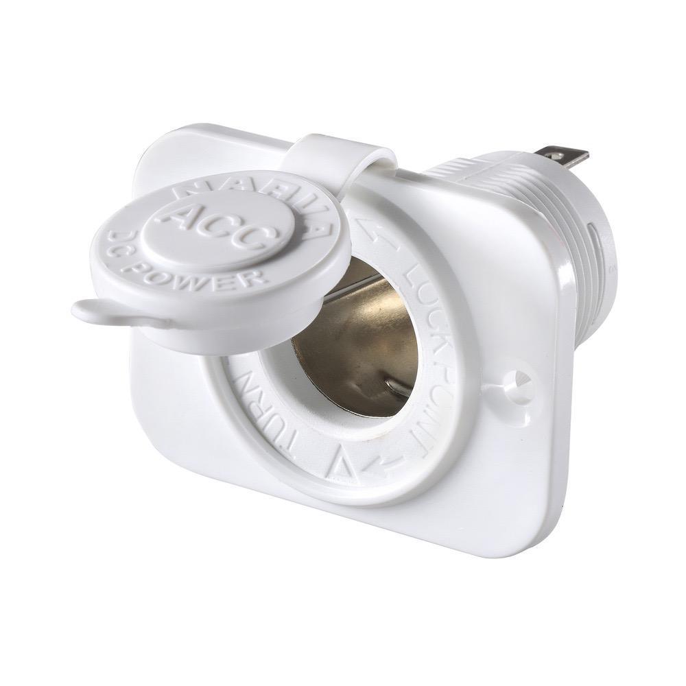 Heavy-Duty Accessory Socket - White for RV & Marine