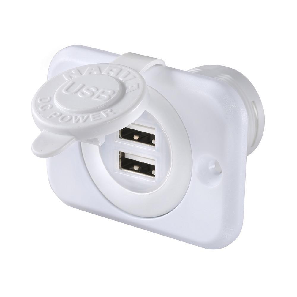Heavy-Duty Dual USB Socket - RV & Marine - Blister Pack