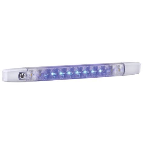 12V Dual Colour LED Strip Lamp White/Blue (Blister Pack of 1)