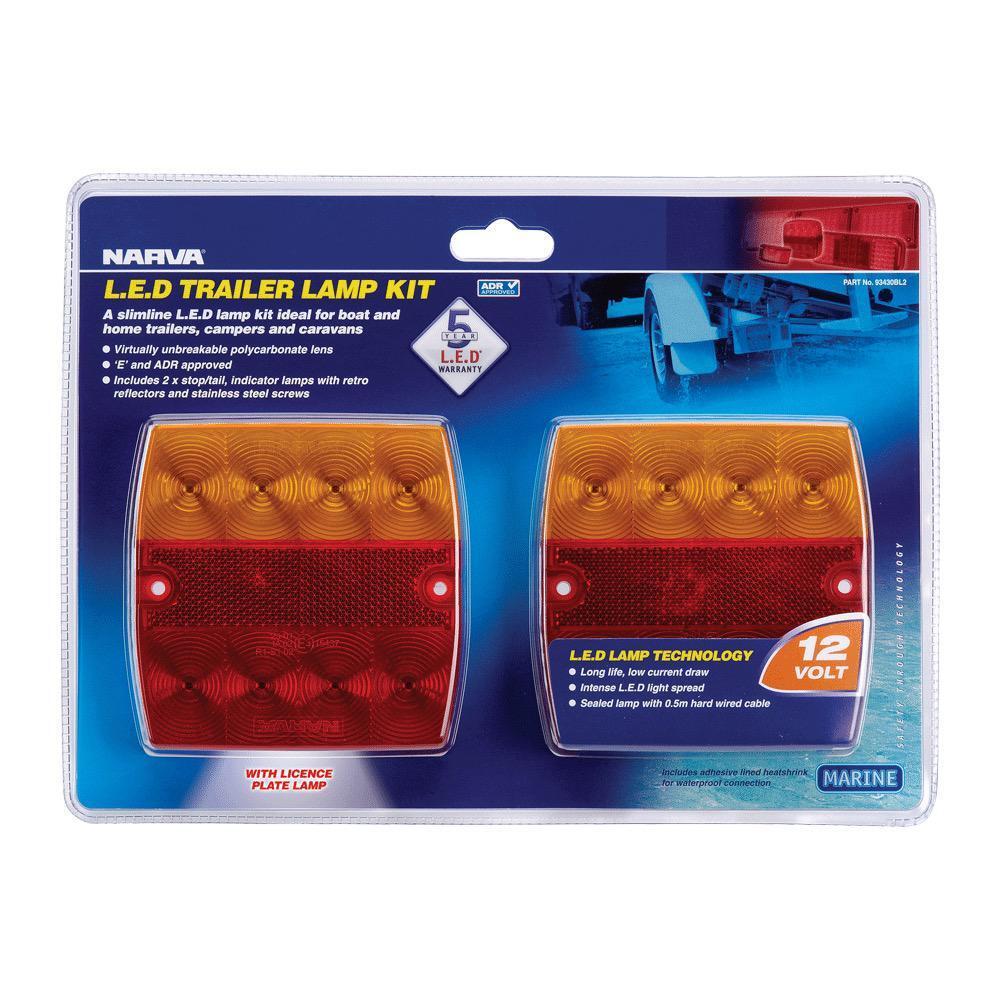 12V Model 34 LED Slimline Trailer Lamp Pack, Hard Wired