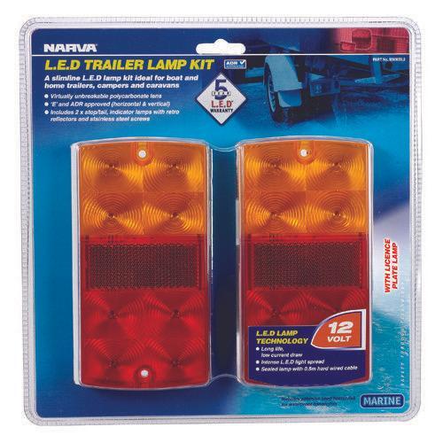 12V Model 36 LED Slimline Trailer Lamp Pack w/ License