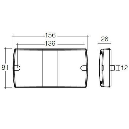 12V Model 36 LED Slimline Submersible Trailer Lamp