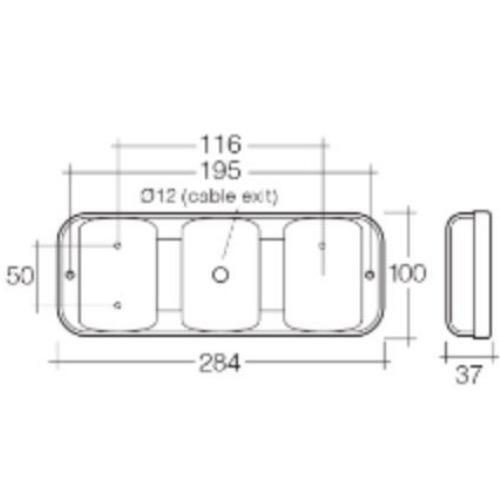 9-33V Model 42 LED Submersible Trailer Lamp Pack