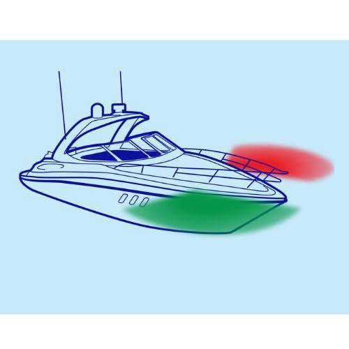 9-33V 1 NM LED Port & Starboard Lamps with Coloured Lenses