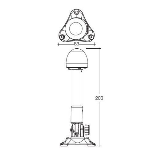 9-33 Volt 8" L.E.D Fold Down Anchor Lamp (Blister Pack of 1)