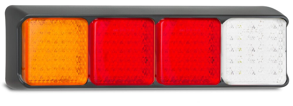Medium Truck/Trailer Quad Combination Lamps - Amber-Red
