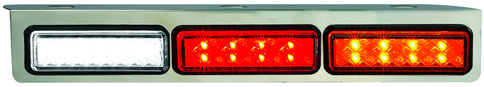 Triple Rear Lamp - Amber-Red-White - 135 Series (Twin Pack)