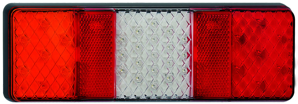 Triple Rear Lamp - Inbuilt Reflector - Amber-Red-White 250S
