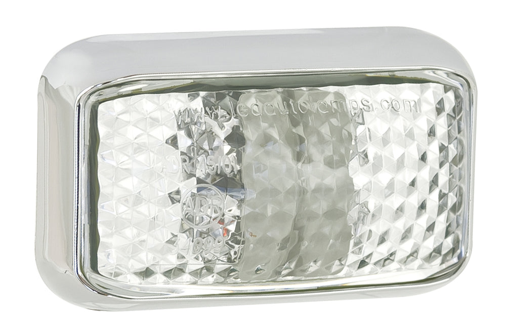 LED Autolamps - Marker Lamps Coloured Lens - Amber-Red