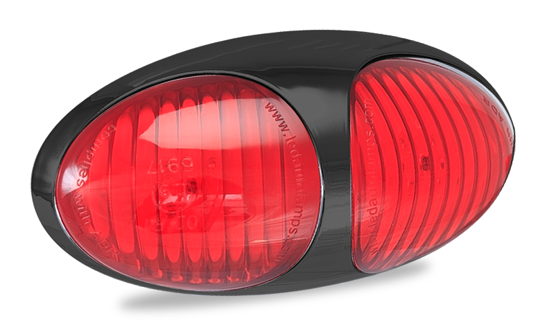Harness System Marker Lamps (3M Tape - Plug) - Red - 58 Series
