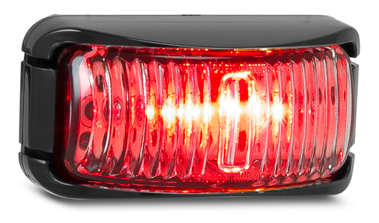 Marker Lamps - Bracket Mount Clip in Lens - Red- 42 Series
