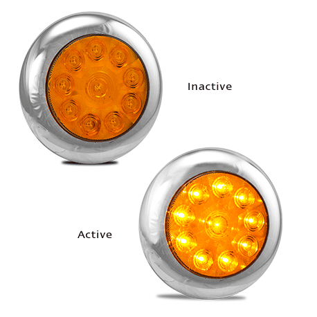 LED Autolamps-Single Function Lamp Screw Mount-Chrome