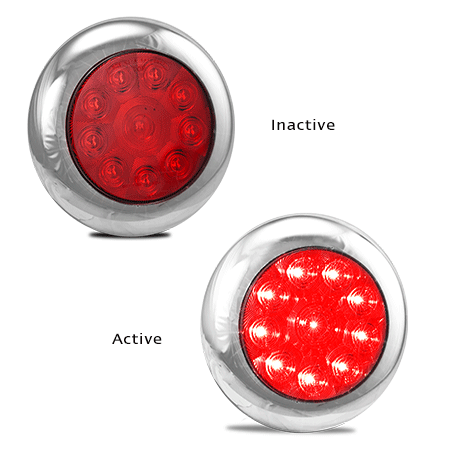 LED Autolamps-Single Function Lamp Screw Mount-Chrome