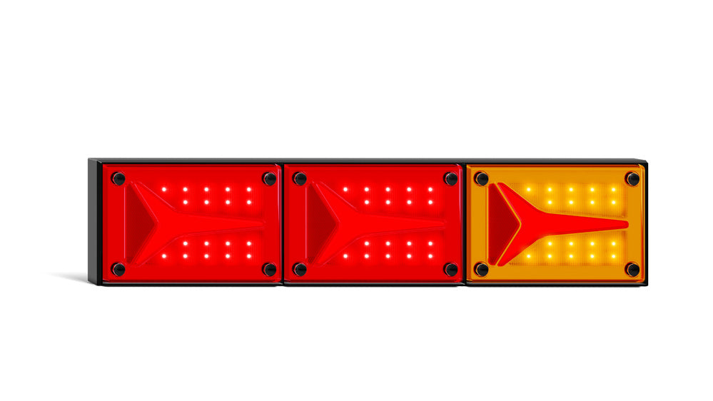 Lge Truck/Trailer Rear Triple Combo Lamp - Amber-Red-White