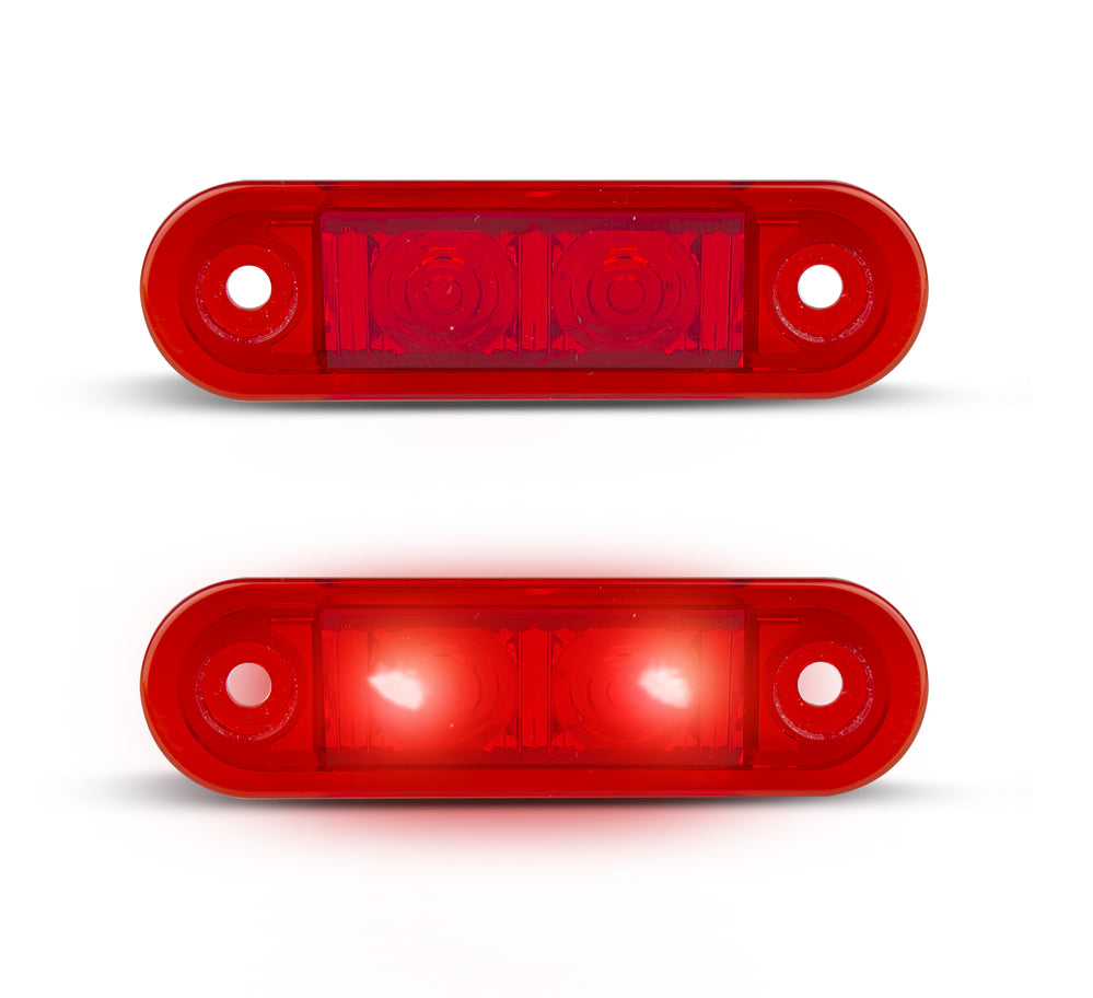 Marker Lamps - Recessed Mount Screw Secured - Red - 7922 Series (Twin Pack)