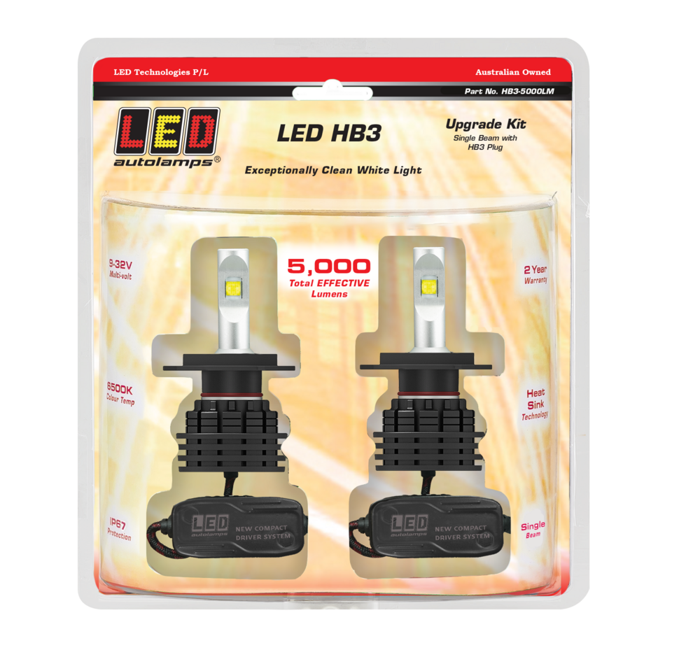 LED Headlight Upgrade Kits  - 5000 Effective Lumens - H Series (Twin Pack)