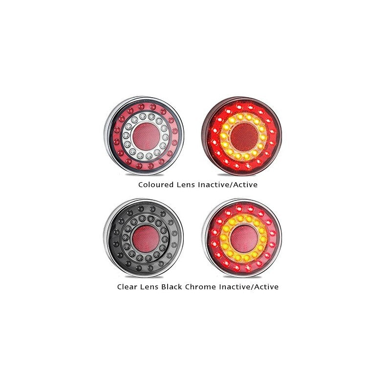 Rear Combo Lamp-Rectangular Reflector Coloured when inactive